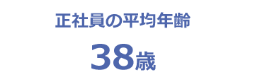 正社員の平均年齢 38歳
